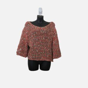 Anthropologie Moth size Small Salina Open Knit Top Relaxed Bell Sleeve